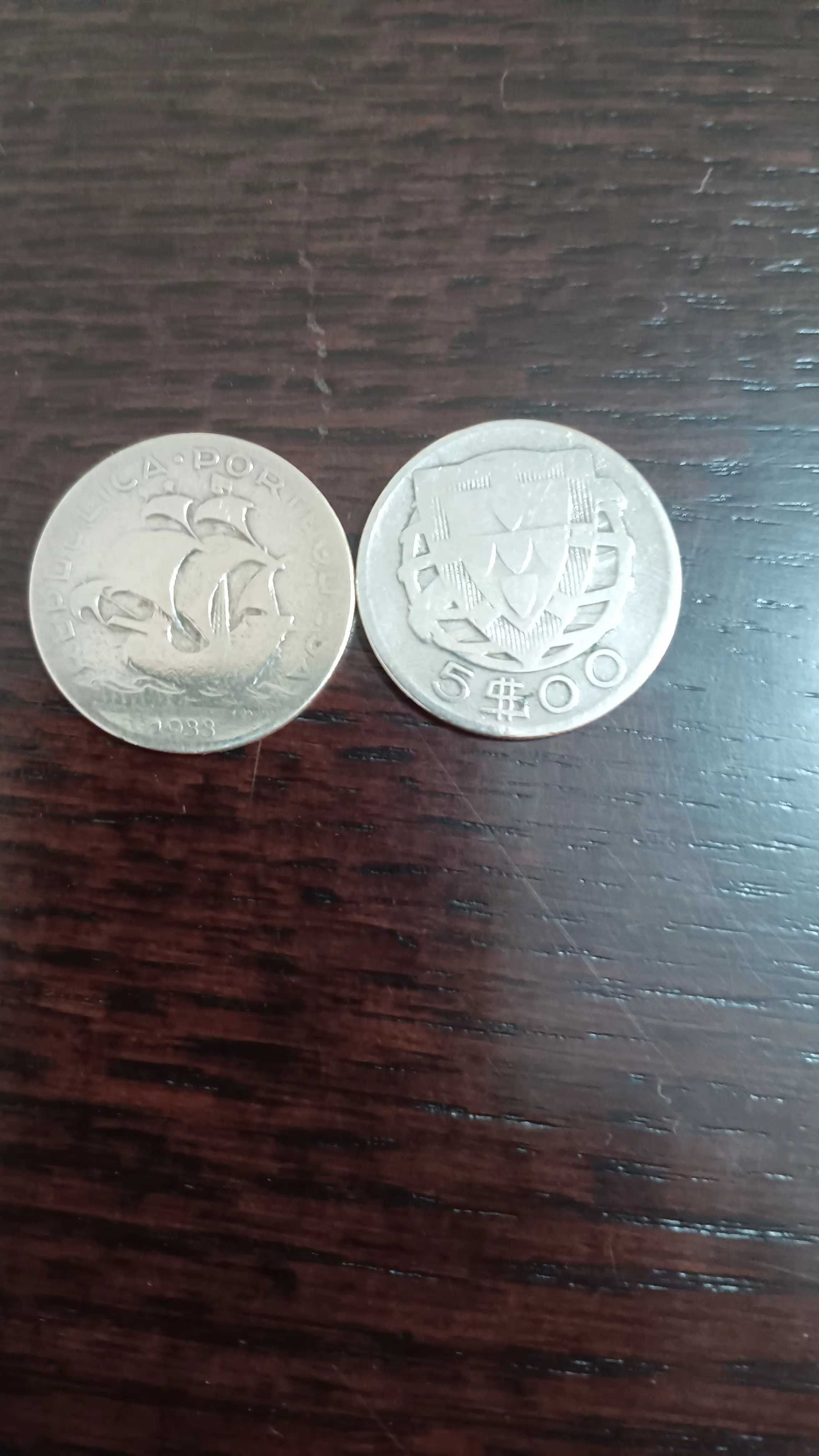 Moeda de prata 5 escudos 1932