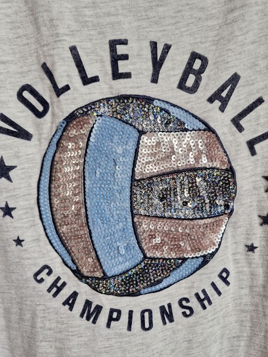 Bluzka Mango 164 cm Cekiny Siatkówka