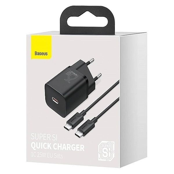 Baseus Super Si Qc 1c Szybka Ładowarka 25w Usb C Z Kablem Usb C - Usb