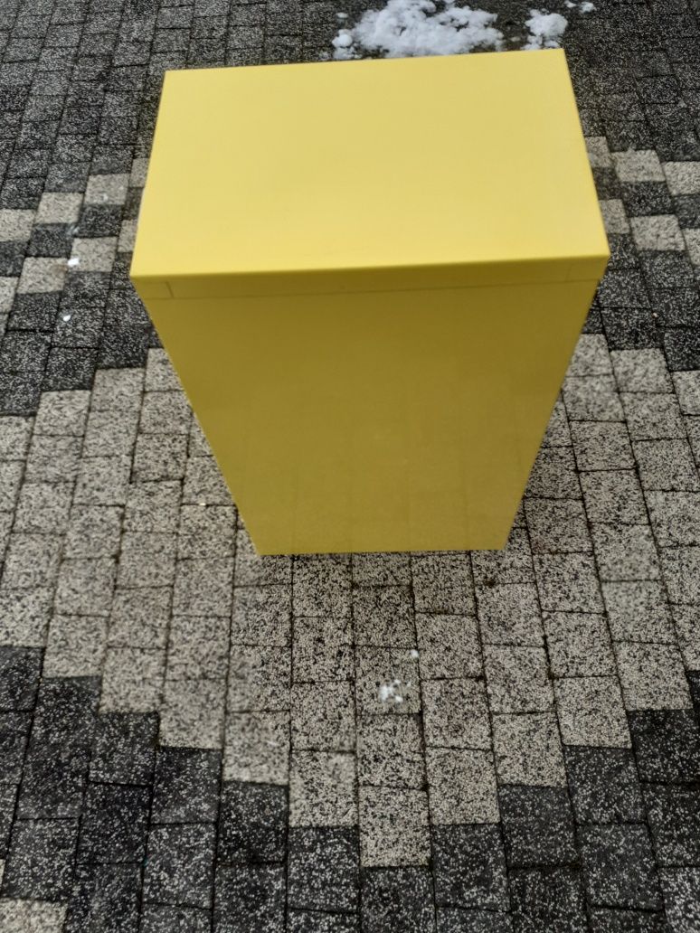 Szafka metalowa 9 szuflad zółta
