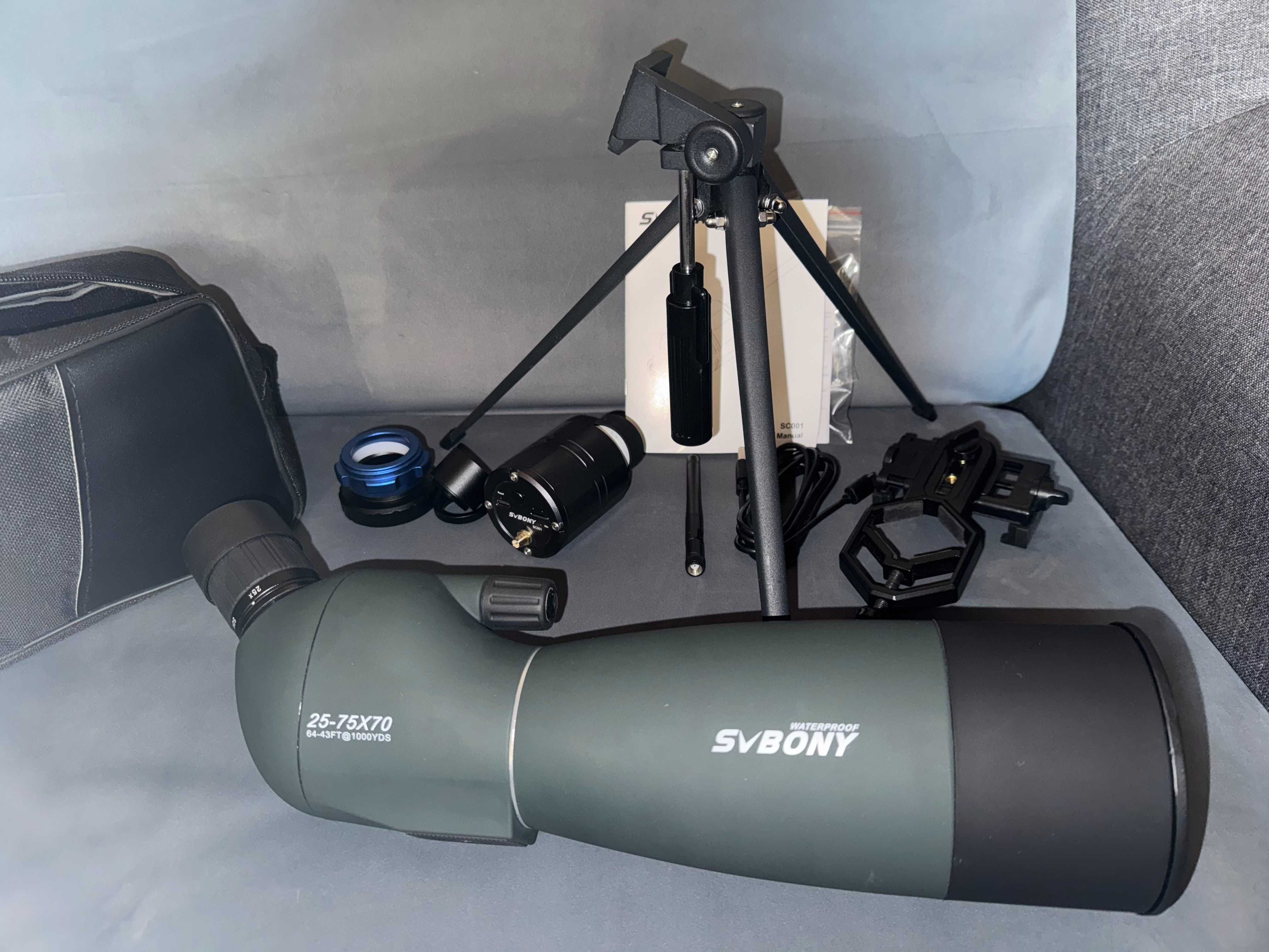 Телескоп Svbony SV28 25-75x70+ Wifi модуль SVBONY SC001 WIFI