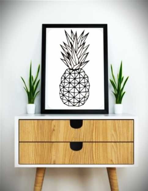 OBRAZ ŚCIENNY dekoracja boho loft ANANAS