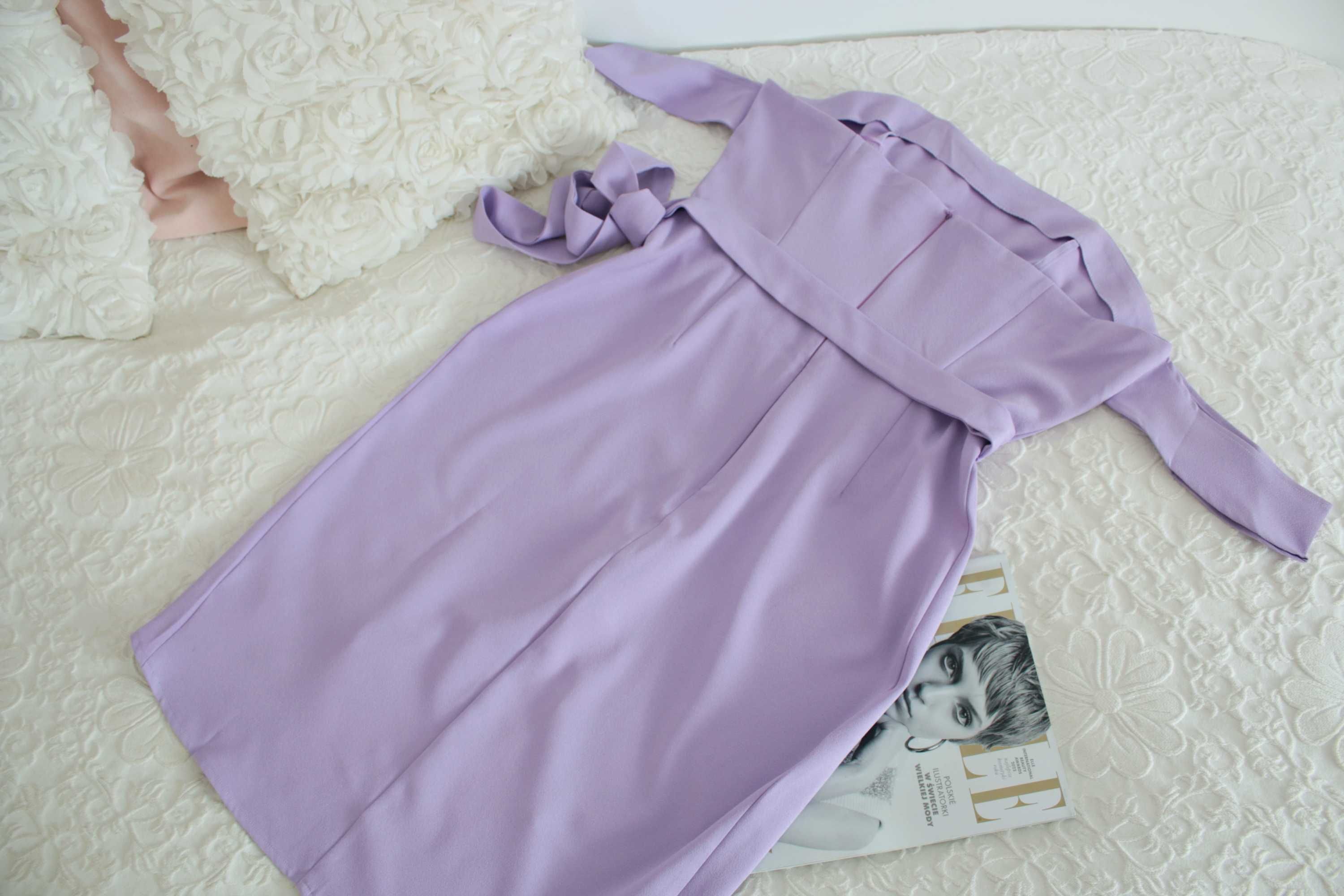 Pastelowa sukienka Unique21 bardot XL 42 na wesele lou butik hiszpanka