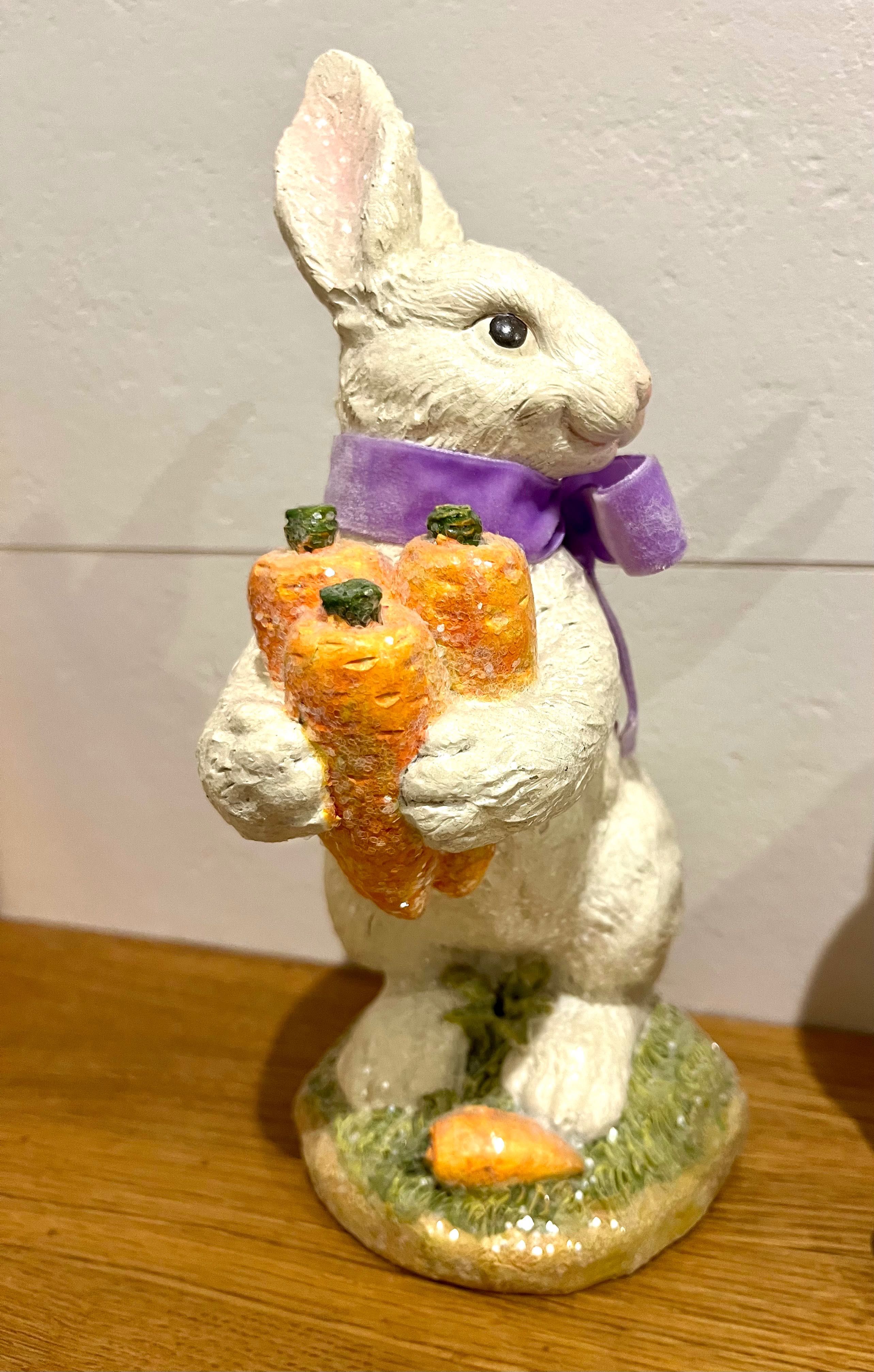 Zajac krolik kroliczek zajaczek 4 figurki ceramiczne wielkanoc