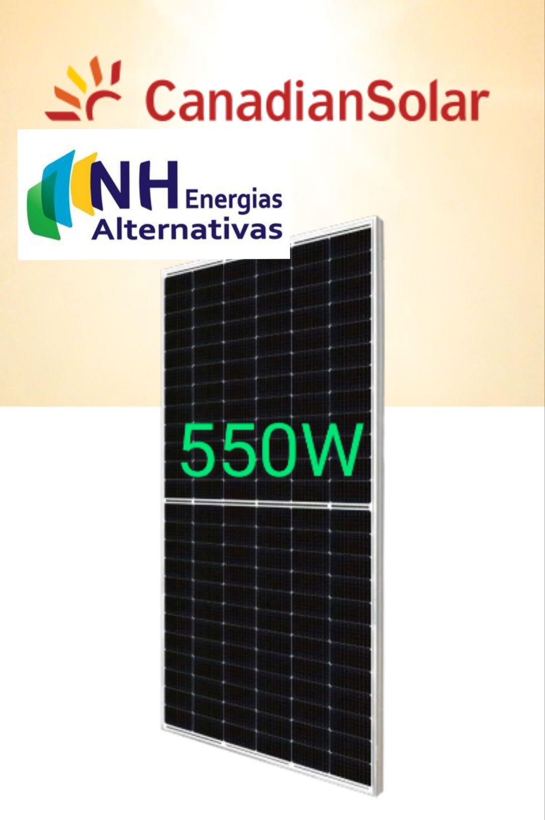 Canadian Solar 550W Painel Fotovoltaico Mono Monocristalino Half 550W