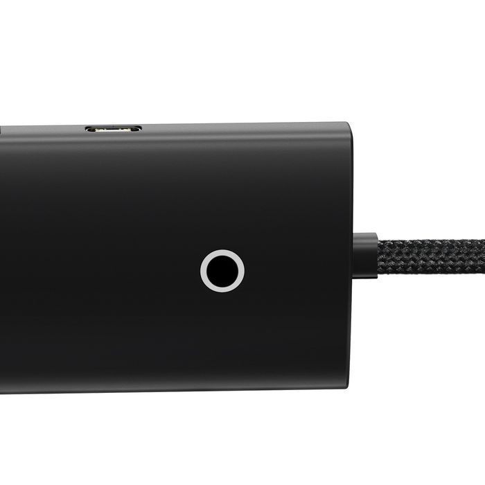 Hub USB Baseus Lite Series 4-portowy USB-A 3.0 Czarny