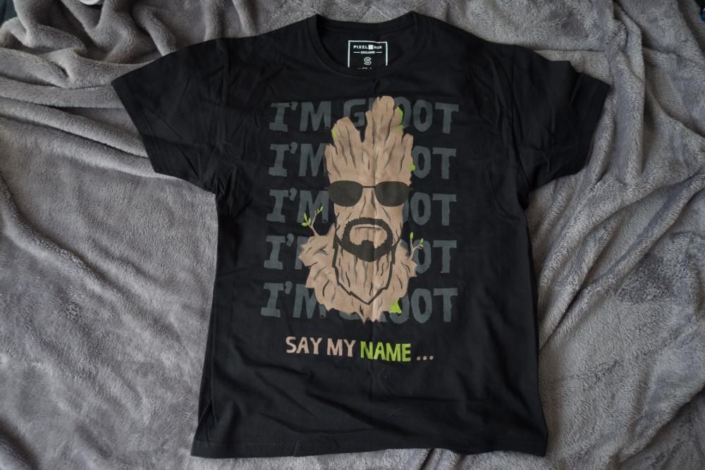 Koszulka tshirt t-shirt GROOT marvel heisenberg roz. S - na prezent