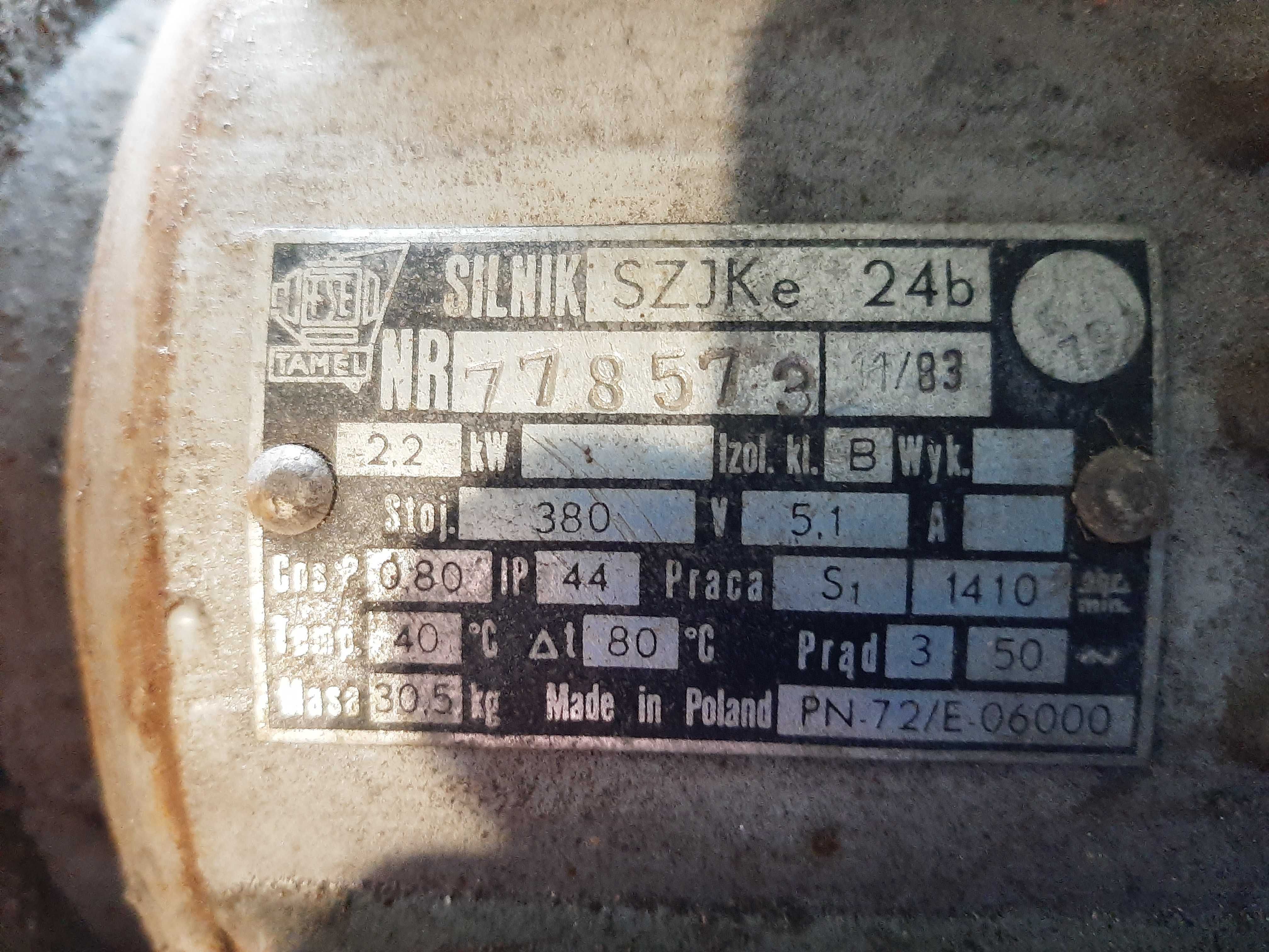 Silnik elektryczny SZJKe 2,2kw 1410 obrotów Polski, 30,5 kg sprawny