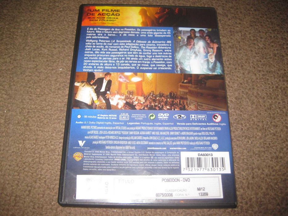 DVD "Poseidon" com Kurt Russell