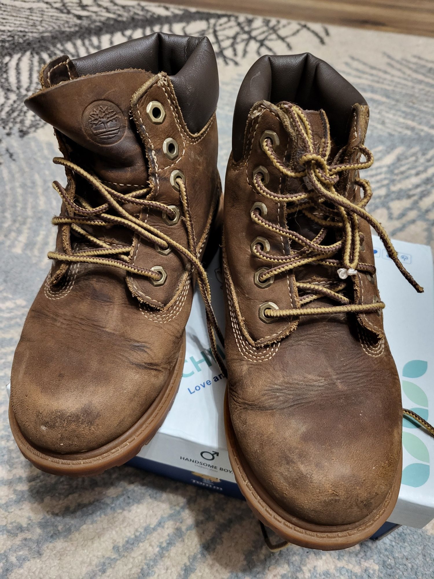 Ботінки осінні шкіряні 21 см, Timberland, оригінали, 30,5 розмір