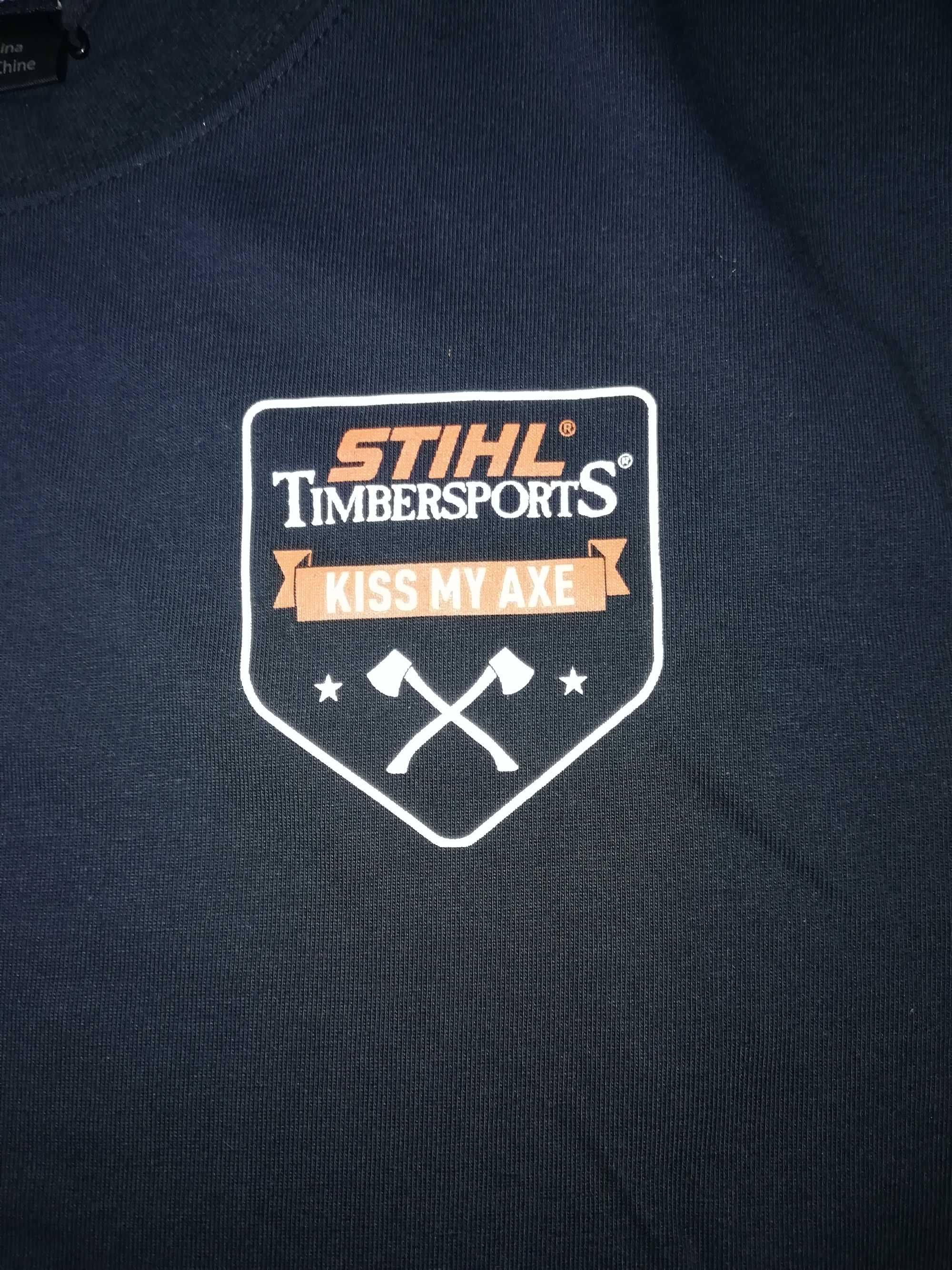 T-Shirt Stihl Timbersports Kiss My Axe Nova Com Etiqueta Tam. S