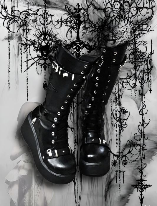 Buty na platformie alt goth
