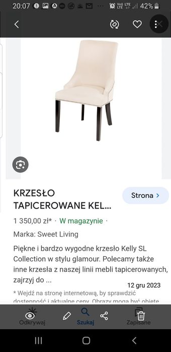 Krzesła glamour ekskluzywne 8 szt.