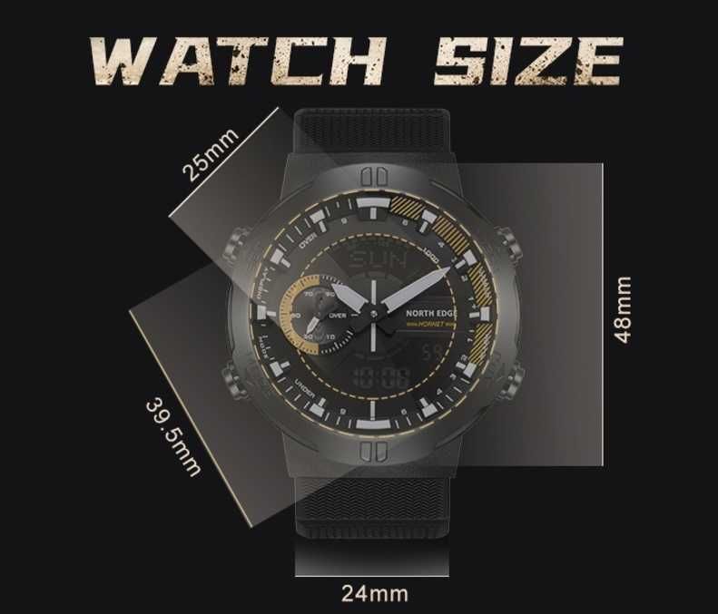 Вологостійкий наручний годинник для чоловіків North Edge Hornet
