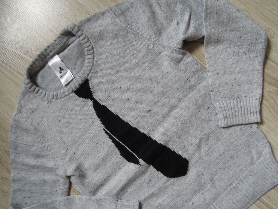 C&A- Elegancki SWETR z krawatem 128 Super