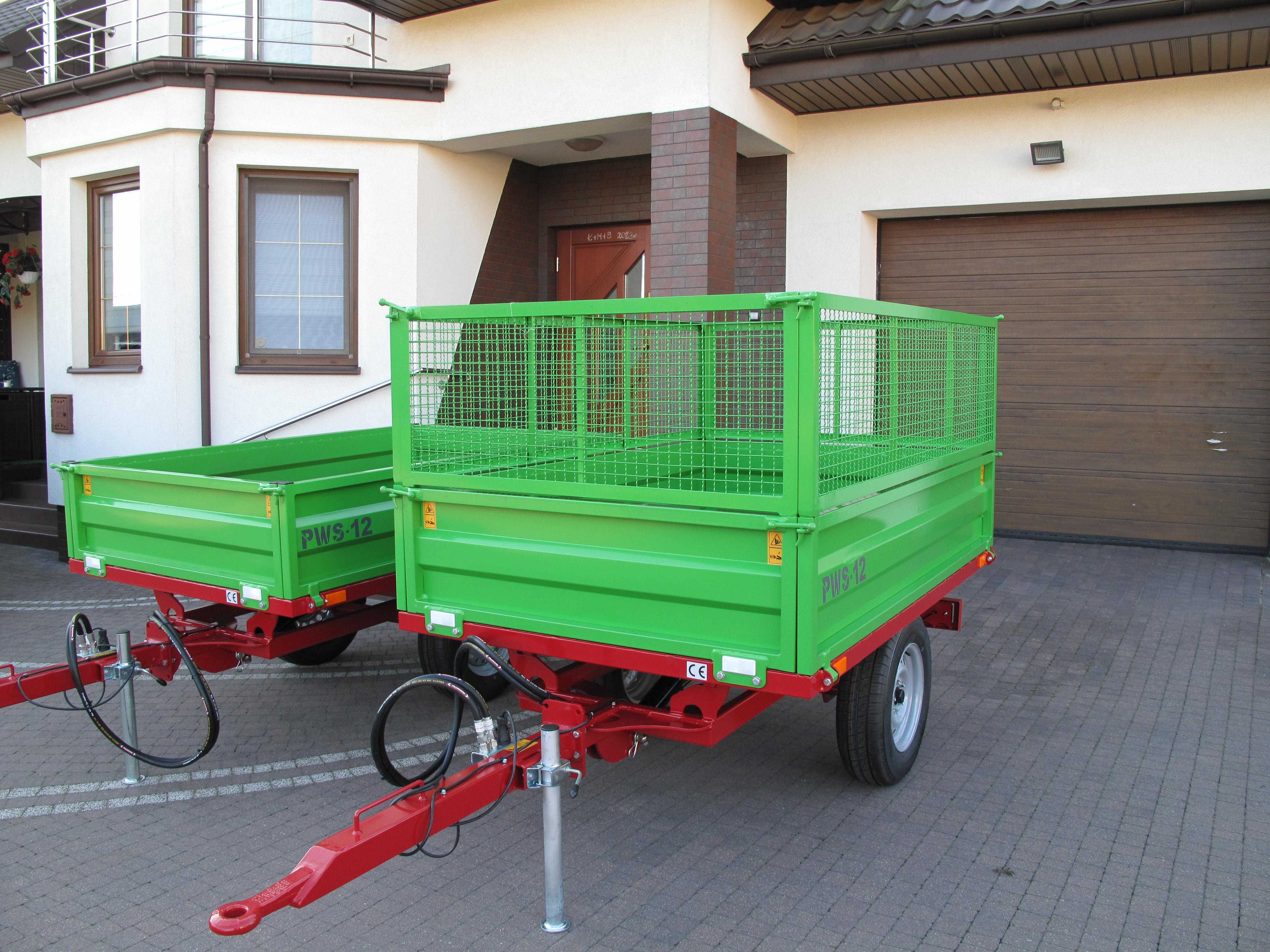 Przyczepa Wywrotka Przyczepka Mini Traktorek Kubota Yanmar Iseki Mała