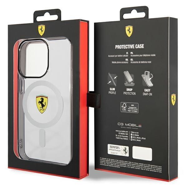 Futerał Ferrari iPhone 14 Pro Max MagSafe Transparentny