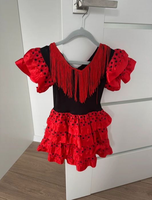 Strój flamenco Hiszpańska sukienka do tańca 98 104 przebranie bal