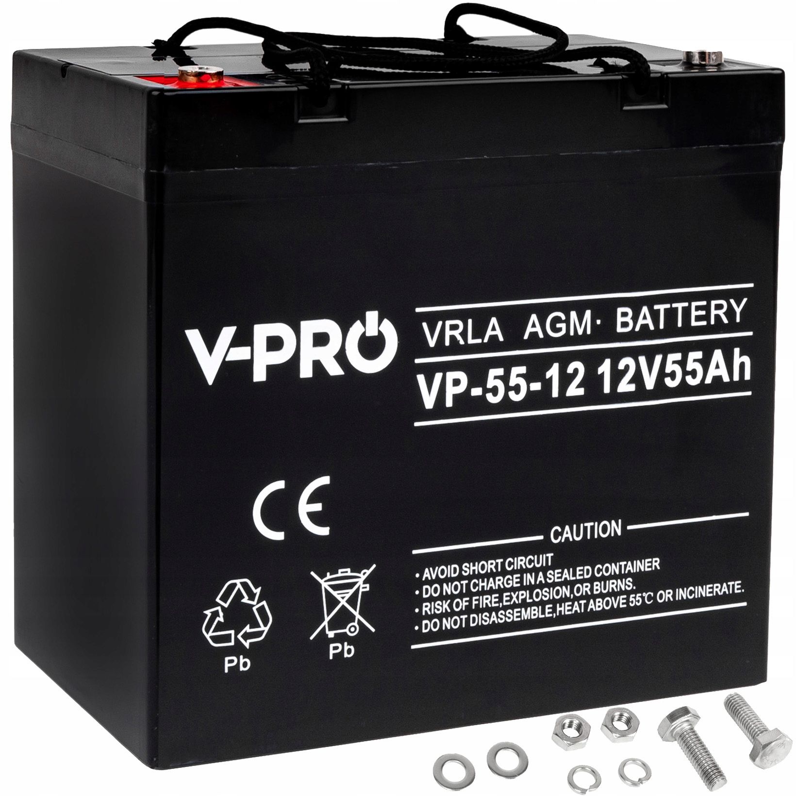Akumulator żelowy AGM bateria do UPS 12V 55Ah (AKU12)