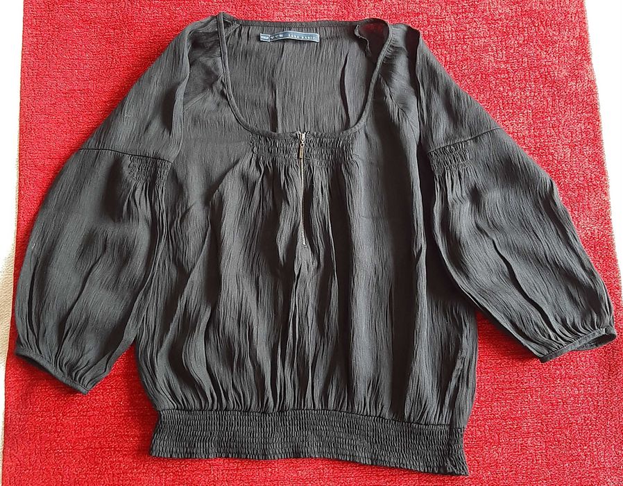 Blusa Preta Meia Manga Tam. M