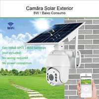 Câmara Vídeo Vigilância Rotativa Solar • 2MP 1080p • Sem Fios • WIFI