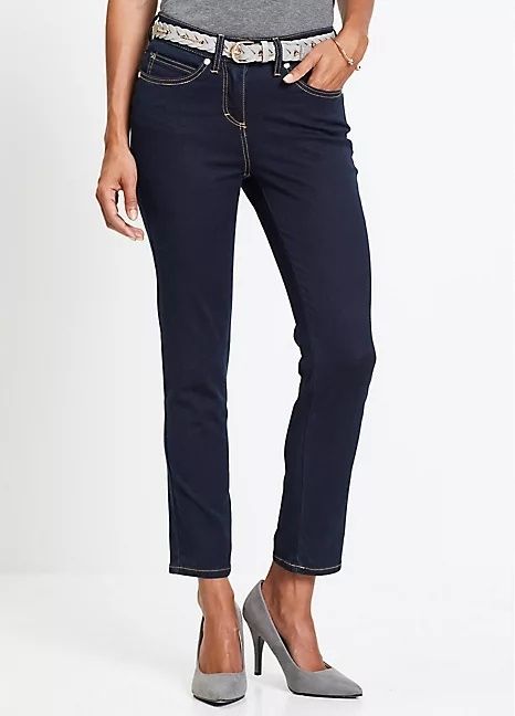 B.P.C spodnie jeansowe 7/8 ciemne r.36