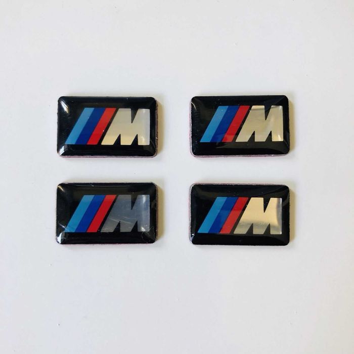 Nowy emblemat znaczek przyklejany M Power mpower 9x17mm | 7x15mm