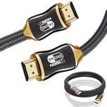 Kabel przewód hdmi 2.1 video ultrahigh speed 8k 60hz 4k 120hz gold 3m