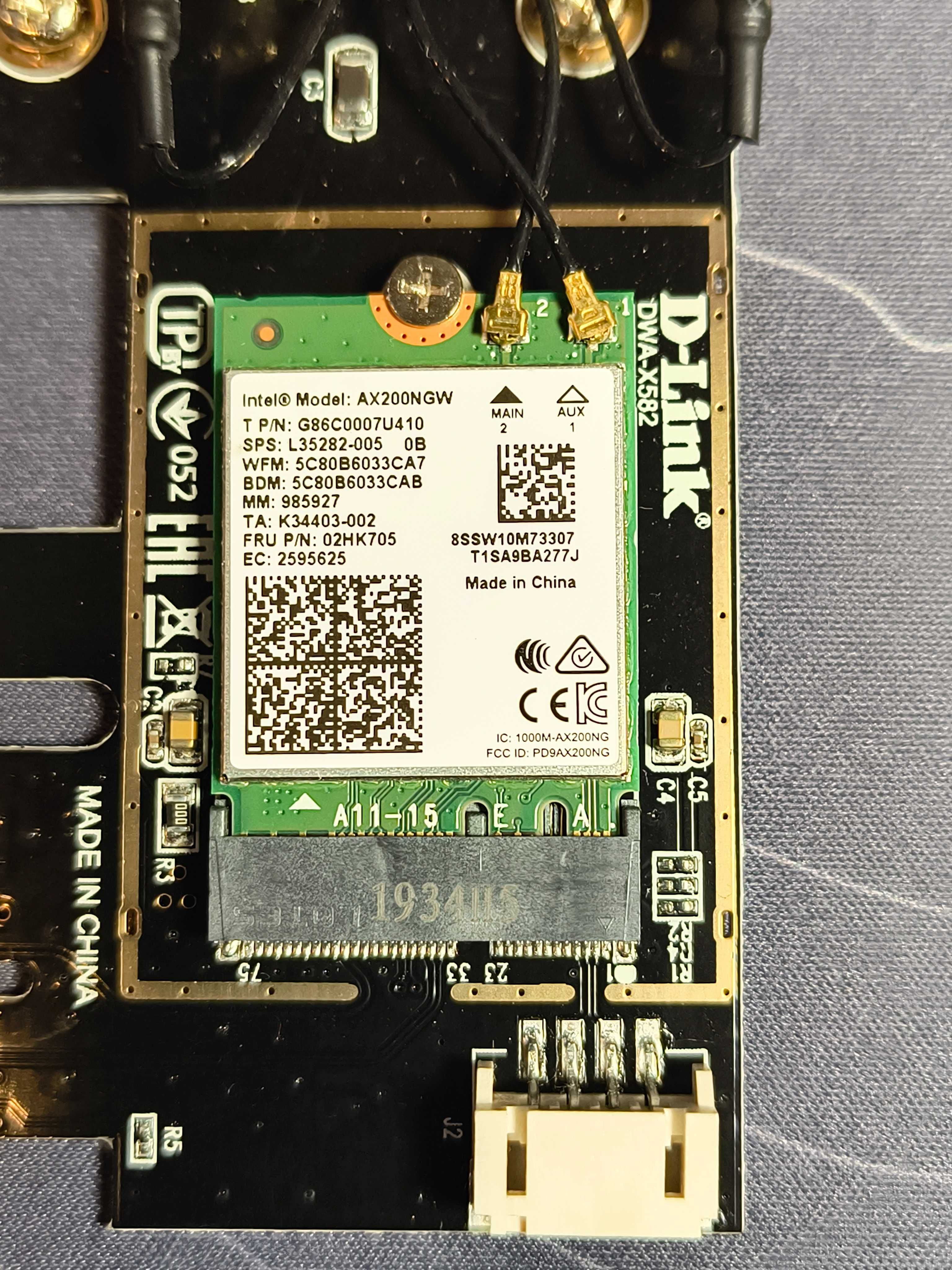 Мережева карта D-Link DWA-X582 (Wi-Fi + Bluetooth)