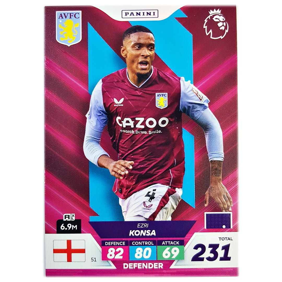 Karta Panini 51 Premier League 2023 Plus Ezri Konsa