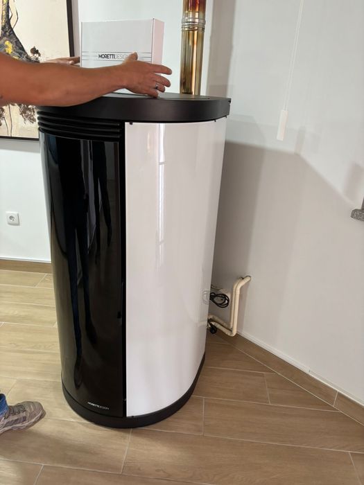 Caldeira pellets Moretti Aqua Turbo Glass 34w