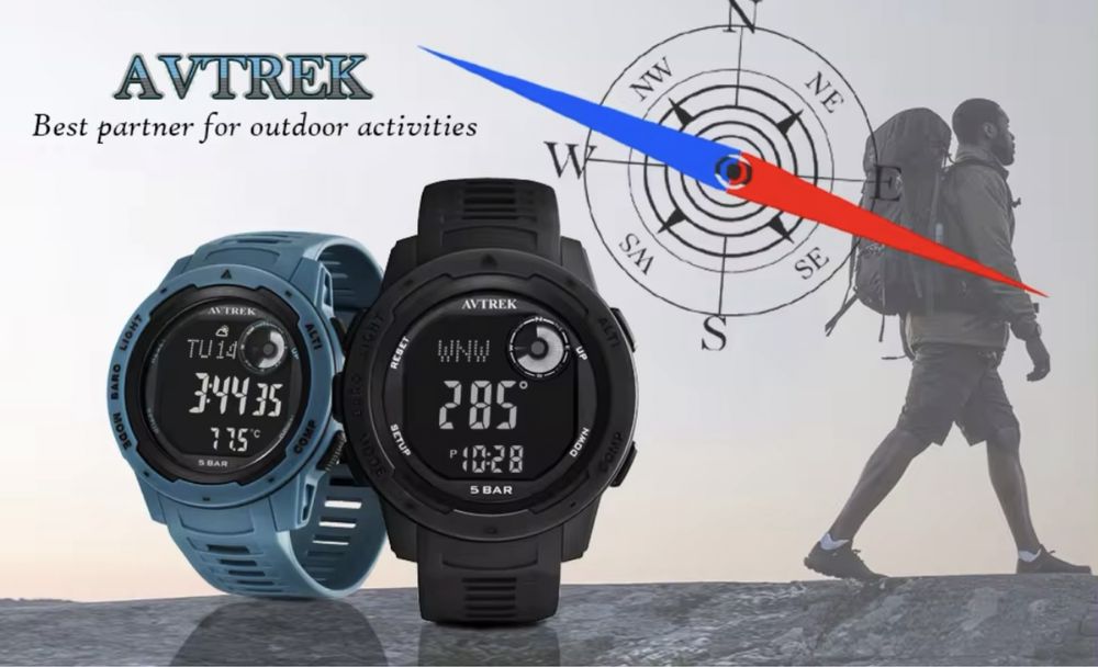 ТОП  Чоловічий годинник AVTREK в чорному кольорі