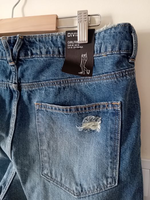 H&M Jeansy girlfriend/ rozm. 40/L nowe