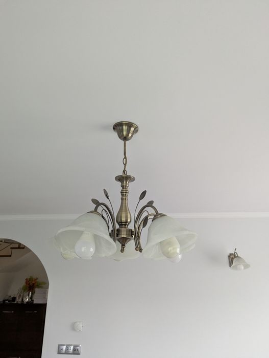 Żyrandol stare złoto, super stan