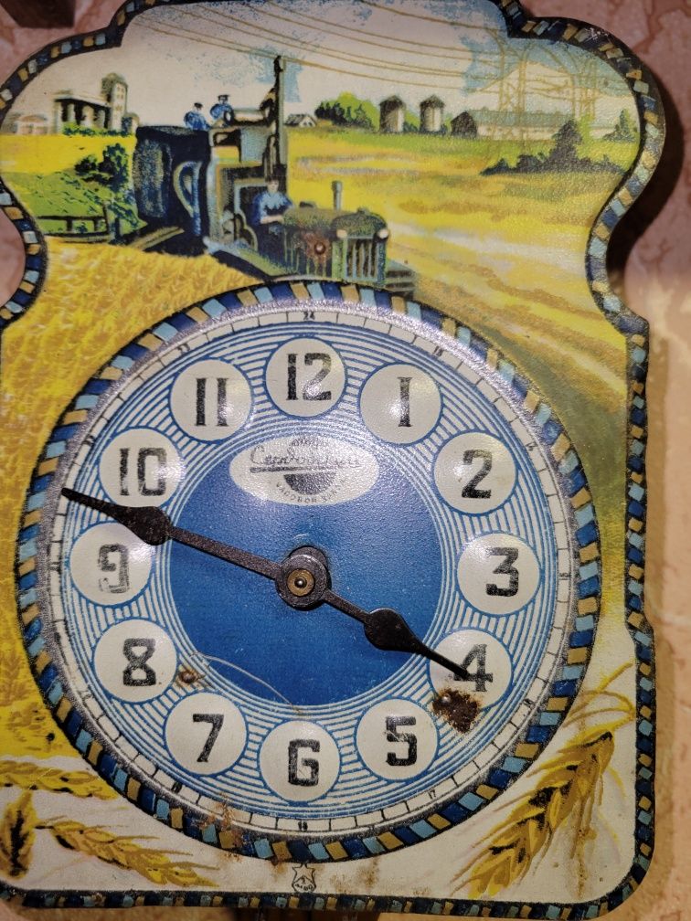 Часы ходики СЧЗ  Вариант циферблата Трактор