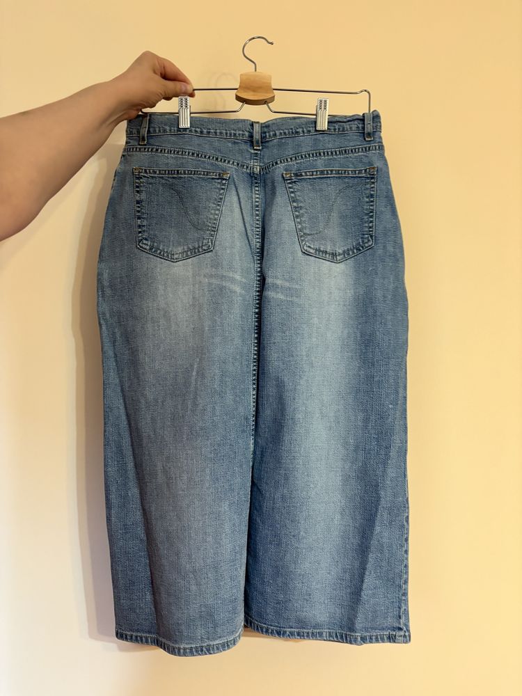 Spodnica jeansowa midi XL