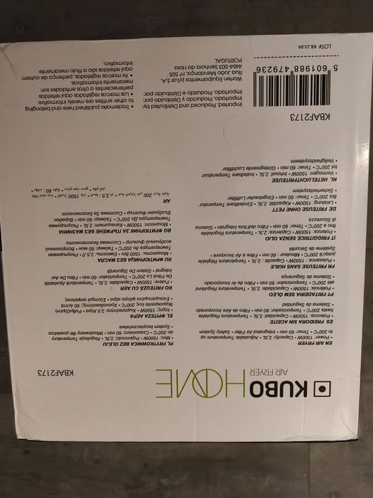 Nowa frytkownica beztłuszczowa Kubo Home KBAF2173