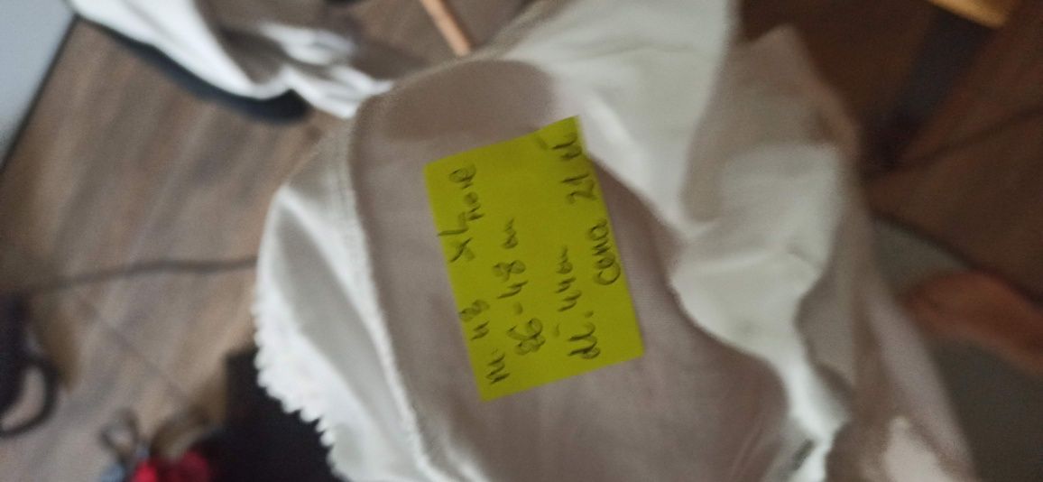 Spodenki materialne paper bag białe xl