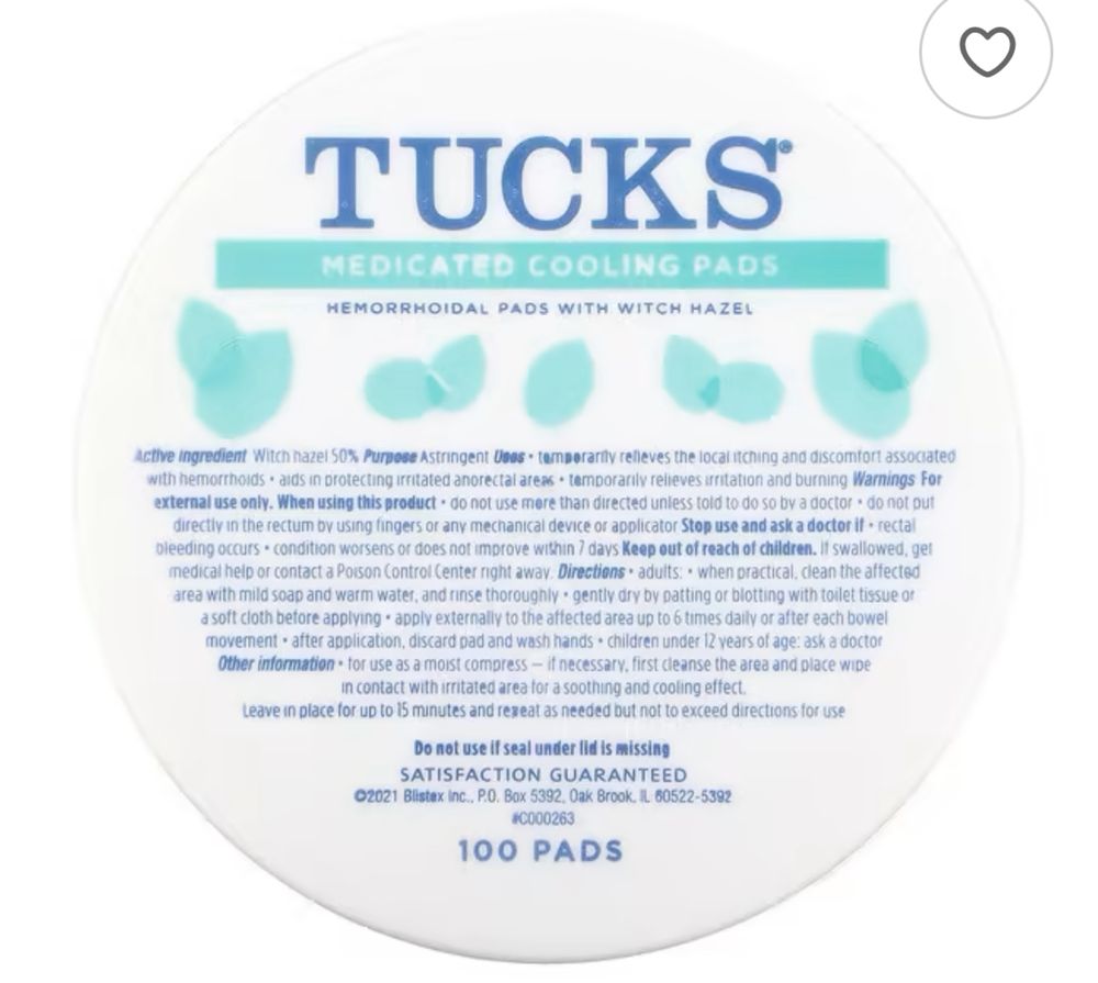 Tucks® Medicated Cooling Pads