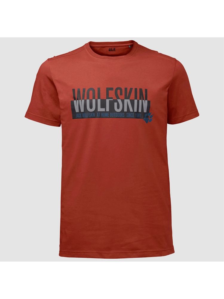 Футболка Jack Wolfskin Slogan T Men Red Размер L 40/42 50/52 Красная