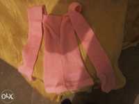 Meia-calça de menina rosa 4 anos NOVA