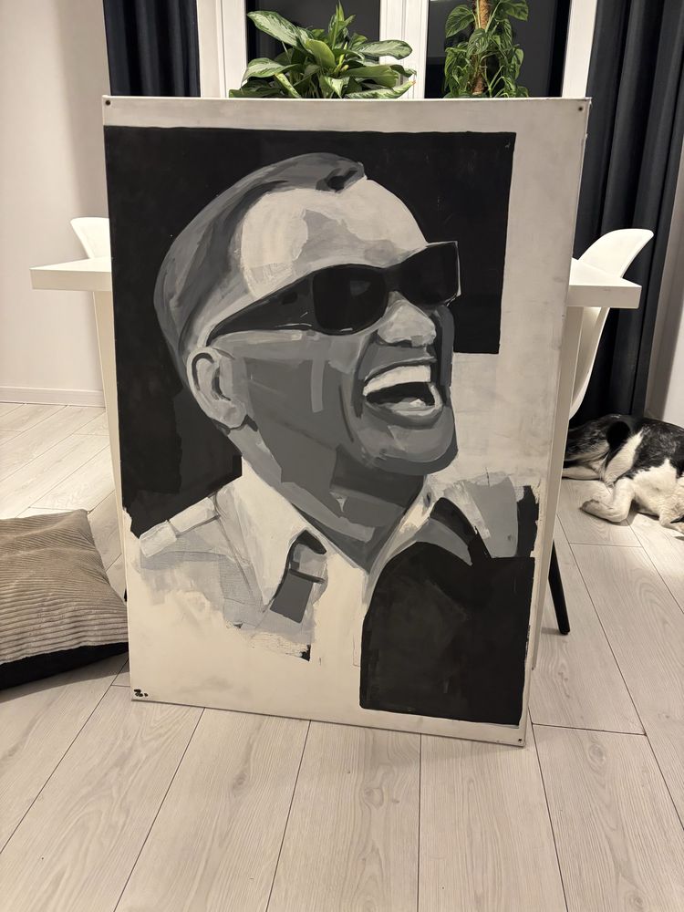 ray charles obraz duzy na plotnie 100x70