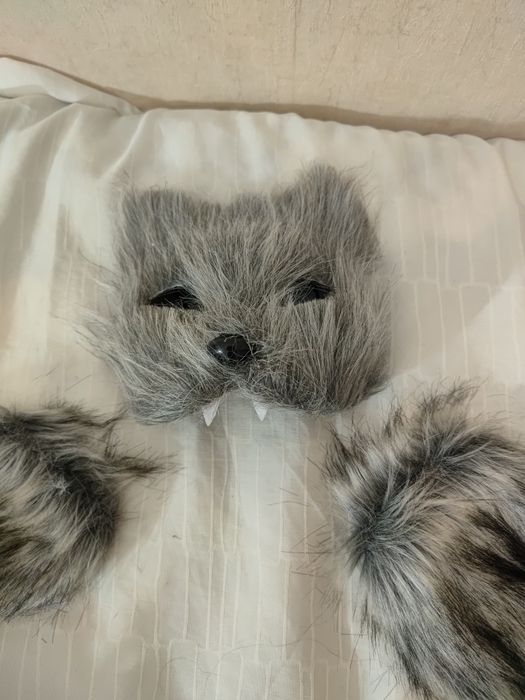 Strój przebranie kot therianie maska ogon łapki futerko uniwersalny