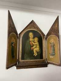 Quadro de arte religiosa triptico