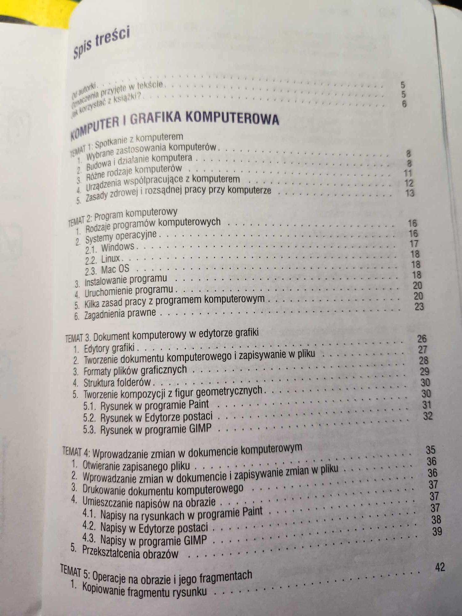 Informatyka podstawowe tematy gimnazjum Koba 2009