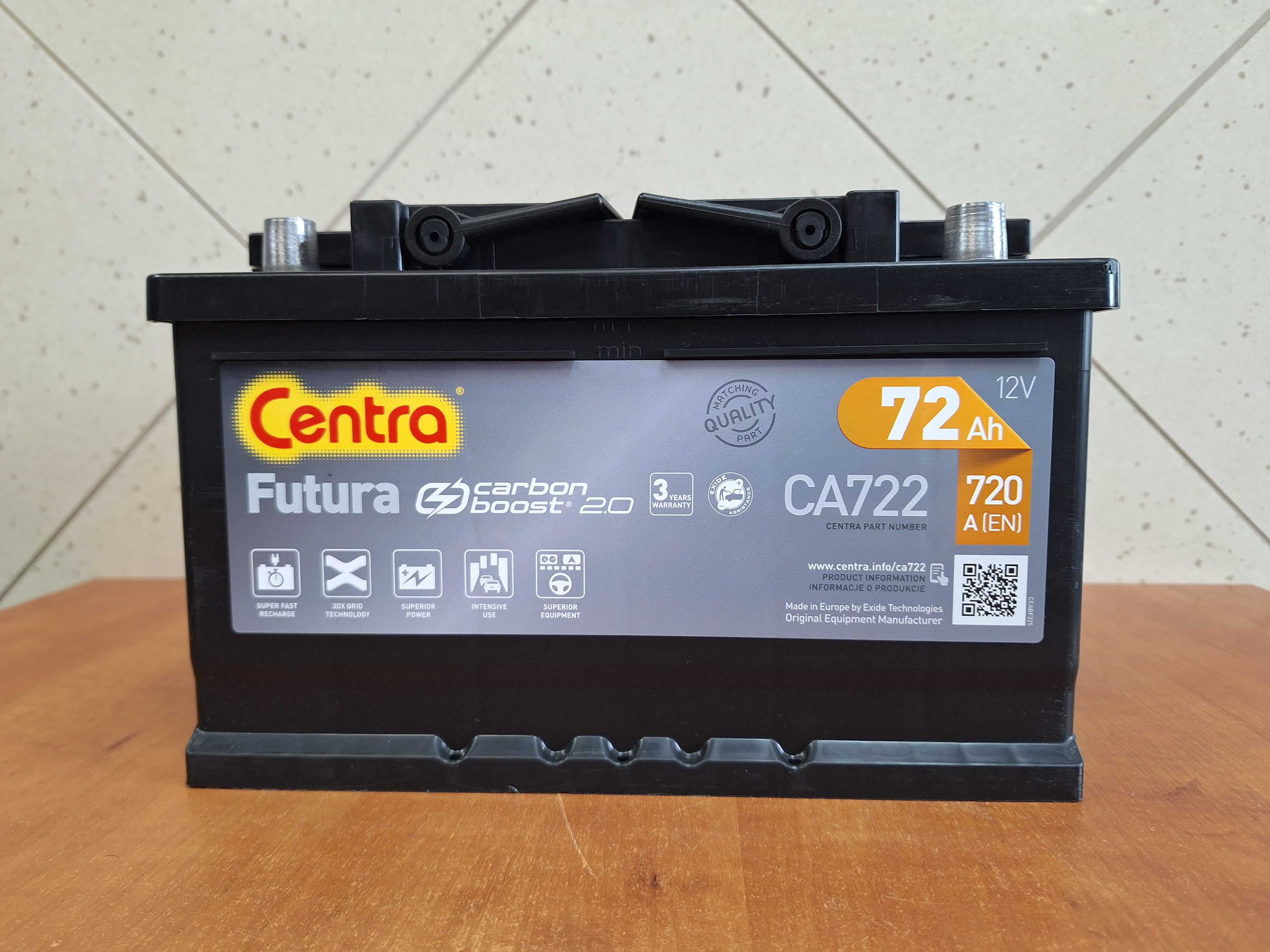 WZW Nowy akumulator Centra Futura 72Ah 720A - Varta Bosch