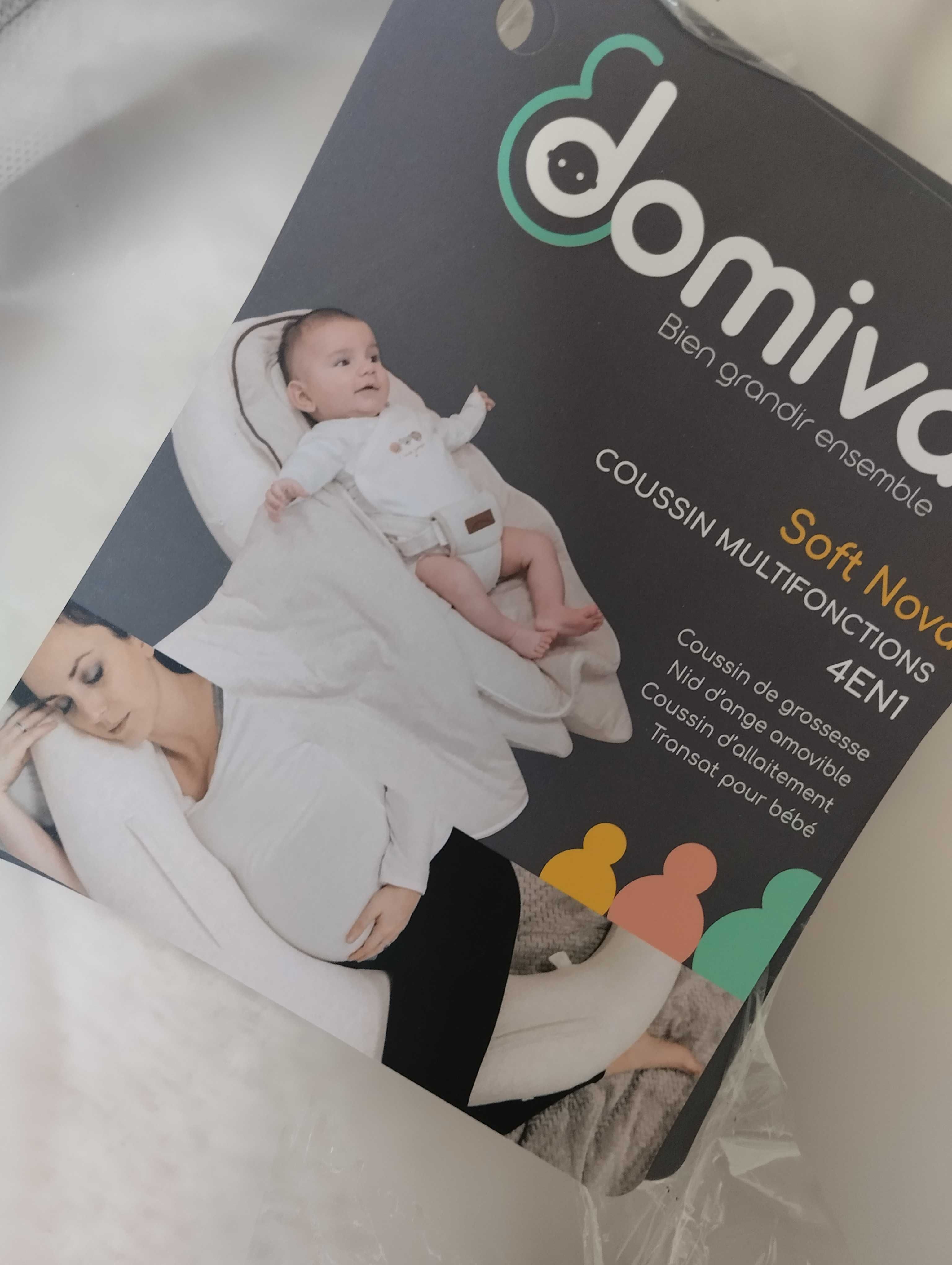 Wielofunkcyjna poduszka do spania rogal karmienia kokon beż Domiva 4w1