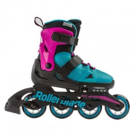 Ролики Rollerblade Microblade G (pink-emerald-green)