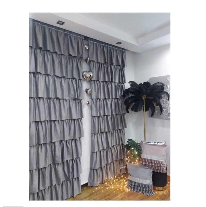 Sprzedam zasłony welurowe falbany