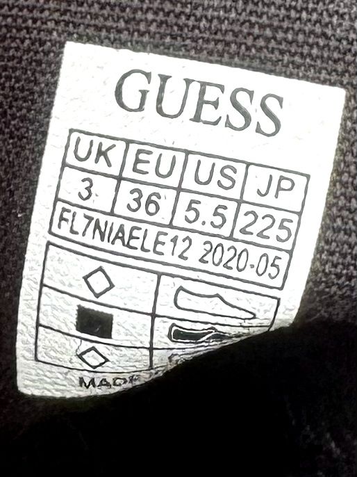 Guess кеды кроссовки 36 размер черные кожаные оригинал